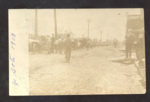 RPPC DE SOTO MISSOURI STREET SCENE PARADE DESOTO MO VINTAGE REAL PHOTO POSTCARD