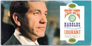 Vintage Trini Lopez Oversize Postcard Harolds Club Showroom Promo 1960s