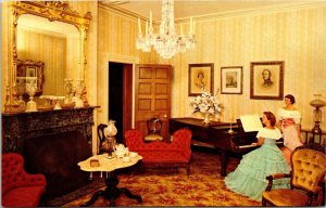 Wheatland Lancaster Pennsylvania Drawing Room Interior Piano Buchanan Postcard 