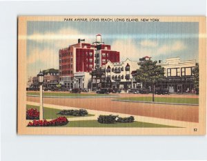 Postcard Park Avenue Long Beach Long Island New York USA