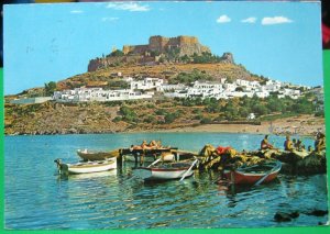 Greece Rhodes View of Lindos and the Acropolis - posted