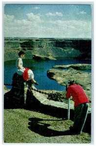 c1960 Dry Falls State Park Eastern Washington Albert Rosellini Governor Postcard