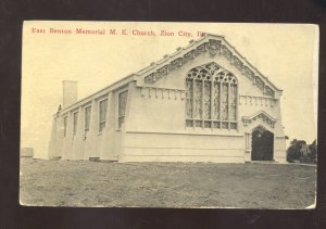 ZION ILLINOIS METHODIST EPISCOPAL CHURCH VINTAGE POSTCARD AZUSA CALIFORNIA