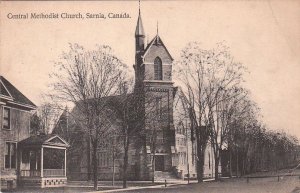 Postcard Central Methodist Church Sarnia Canada