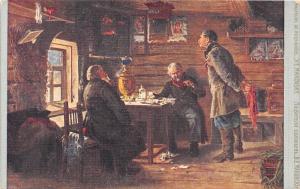 B39134 Russian Art  types folklore painting postcard