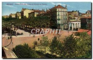 Old Postcard Beziers roundabout of aisles and tray entry