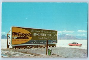 Salt Lake Desert Utah Postcard Bonneville Salt Flats Deserts Tooele County c1960