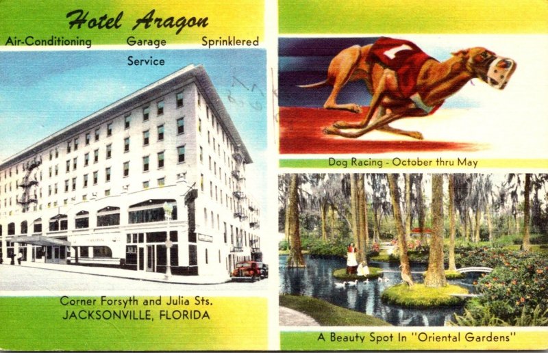 Floorida Jacksonville Hotel Aragon With Oriental Gardens and Dog Racing