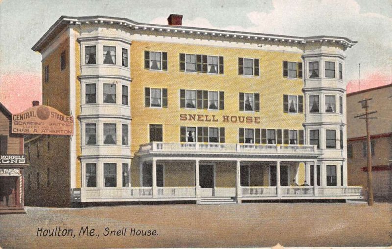 Moulton Maine Snell House Divided Back Vintage Postcard U1633