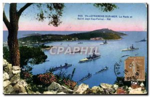 Old Postcard Villefranche Sur Mer La Rade and Saint Jean Cap Ferrat Charter