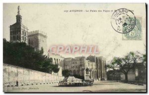 Old Postcard Avignon papal palace Notre Dame des Doms