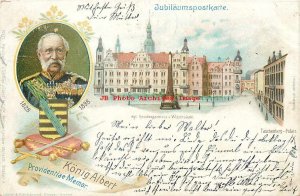 German Royalty, RPPC, Saxony King Albert Jubilaumspostkarte