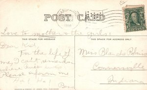 Vintage Postcard 1908 Dr Dickies Cottage Winona Lake Boating Adventure Indiana