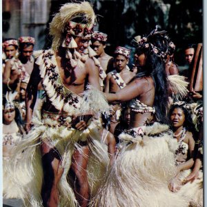 c1960s Papeete, Tahiti Tamoure Dancers Native Traditional Man Tamure Dances A224