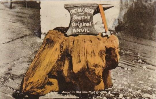 Anvil In Old Smithy Gretna Green 1964