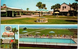 VINTAGE POSTCARD CRAFTS OCEAN COURT LOCATED AT ST. SIMONS ISLAND GEORGIA 1960s