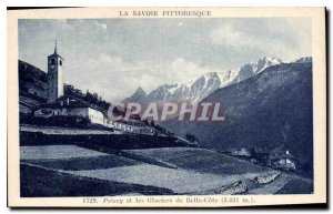 Old Postcard Peisey and Glasiers of Belle Cote (3421 m) Picturesque Savoy