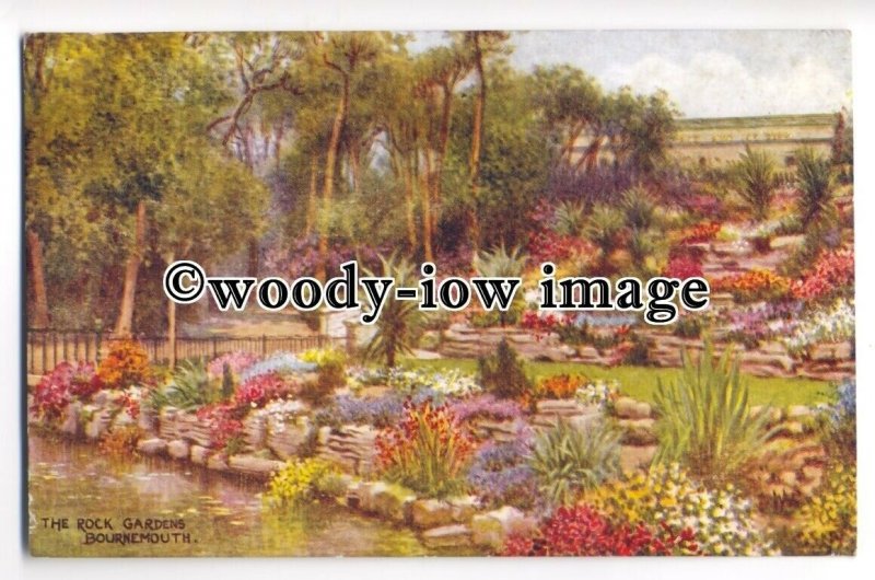 ar0341 - The Rock Gardens at Bournemouth, Artist - W.Carruthers - Postcard