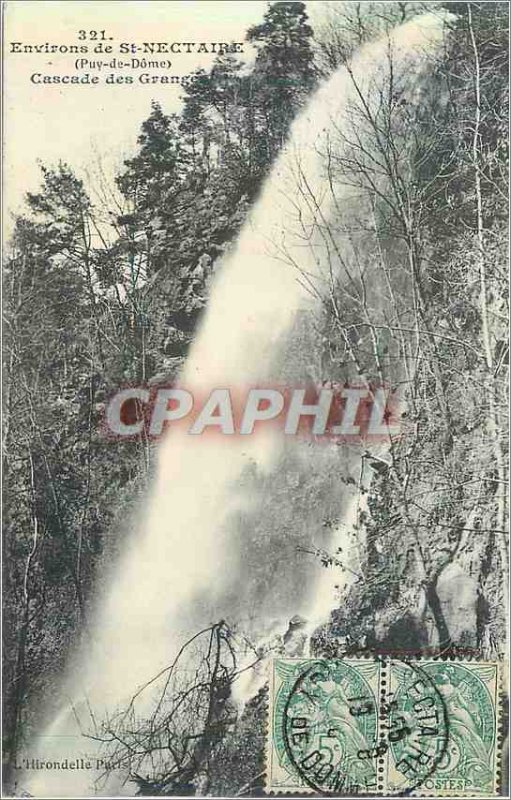 Old Postcard Environs de Saint Nectaire (Puy de Dome) Cascade des Granges