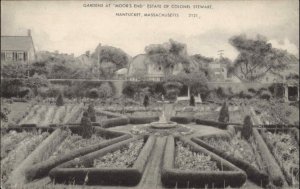 Nantucket Massachusetts MA Moor's End Stewart Gardens Vintage Postcard