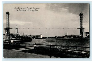 1933 Sky Ride and South Lagoon A Century of Progress World's Fair Postcard