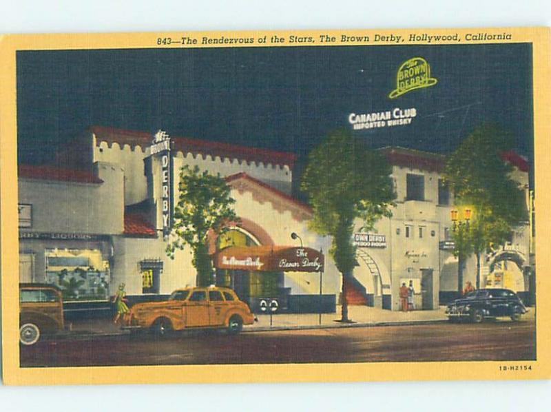 Linen LIQUOR STORE & BROWN DERBY RESTAURANT Hollywood - Los Angeles CA G8521