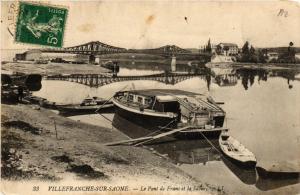 CPA VILLEFRANCHE-sur-SAONE Le Pont de Frans et la Saone (614628)