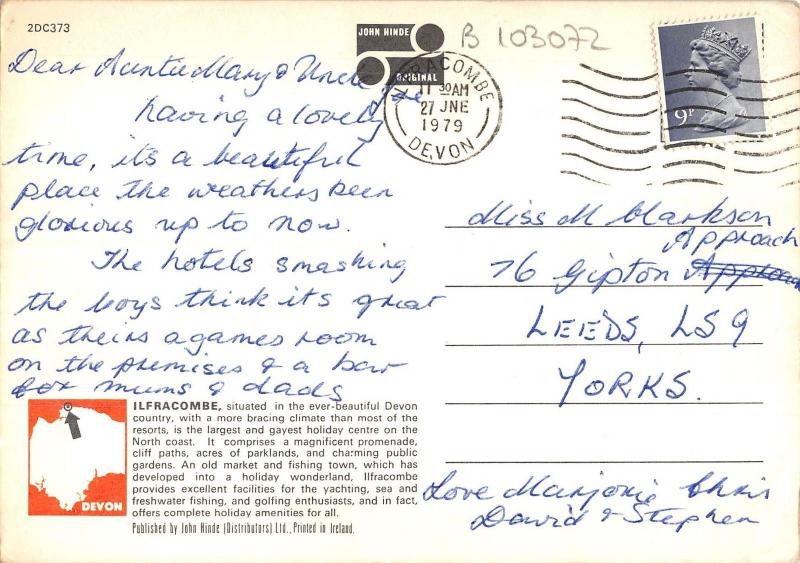 B103072 sunset over ilfracombe north devon    uk