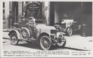 WR Morris Driving Bull Nose BirthTailors Shop Classic Car Real Photo Postcard