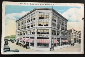 552a pair on 1926 postcard of Asheville NC, Vic's Stamp Stash