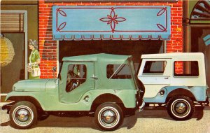 H71/ Advertising Postcard c60s-70s Jeep Enclosures CJ Dealer Hardtop 56