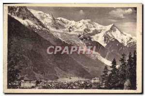 Old Postcard Chamonix and Mont Blanc