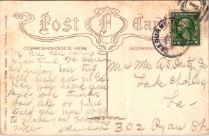 Carnegie Library, Cleburne TX c1919 Vintage Postcard L13