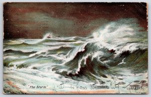 1906 The Storm Greetings From Atlantic City New Jersey NJ Posted Postcard