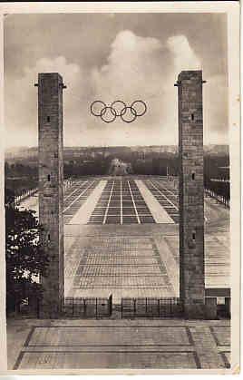 Germany Reichsportfeld 1936 Olympics  Pharmaceutical Ad Card