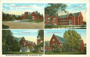 c1920 Multi-View Postcard; Milwaukee-Downer College, Milwaukee WI unposted