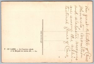 Postcard Cairo Egypt Sultan Ali Mosque Cemetery 1910s DB View