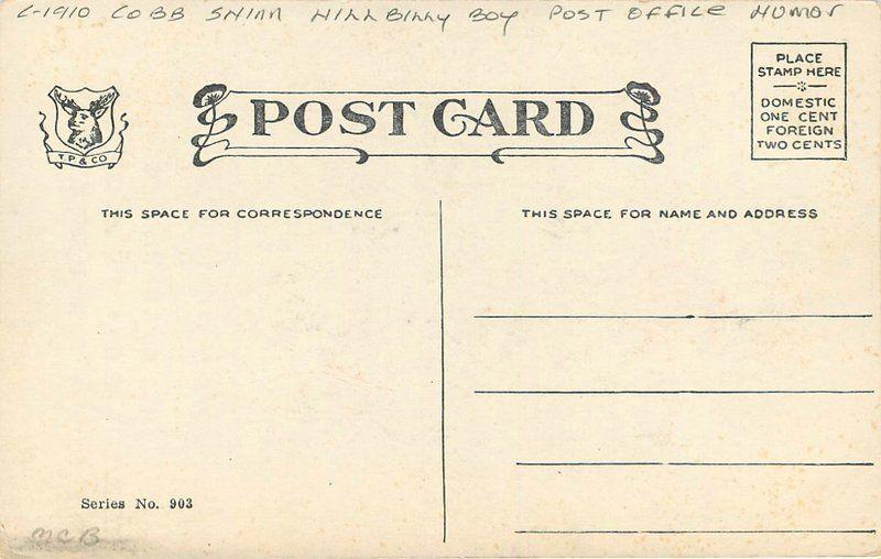 Artist impression C-1910 Cobb Shinn Hill Billy Boy Post Office Humor 4174