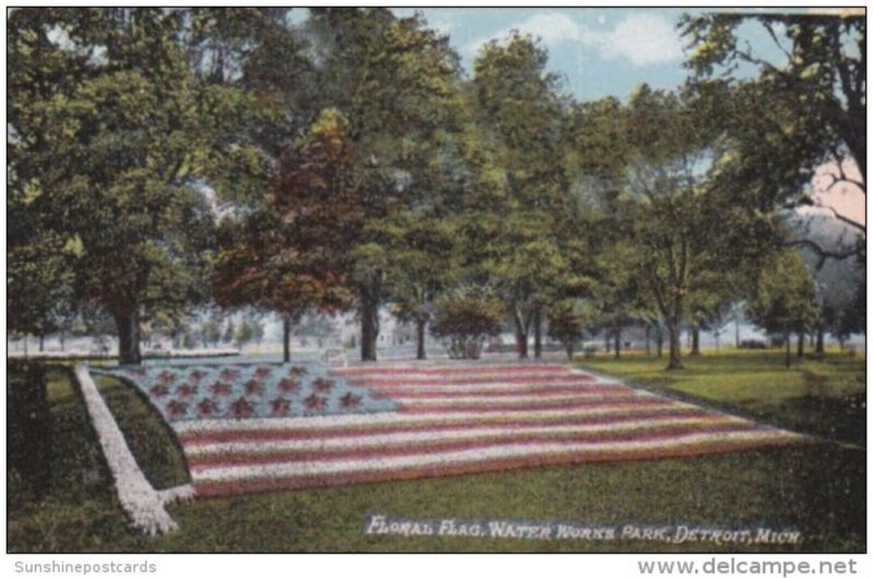 Michigan Detroit Floral Flag Water Works Park