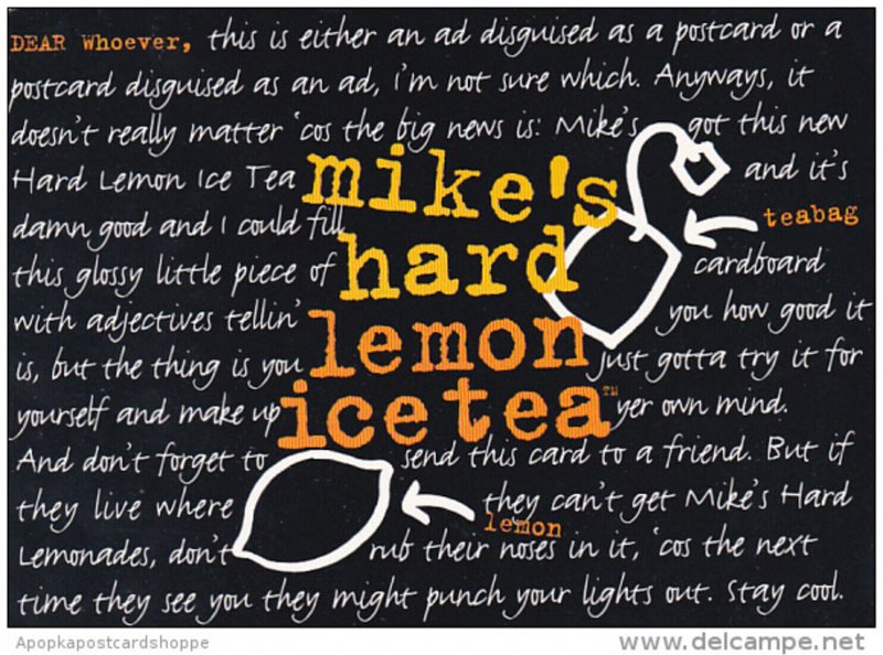 Advertising Mike's Hard Lemon Ice Tea