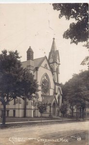 DS1/ Greenville Michigan RPPC Postcard c10 Congregational Church 287