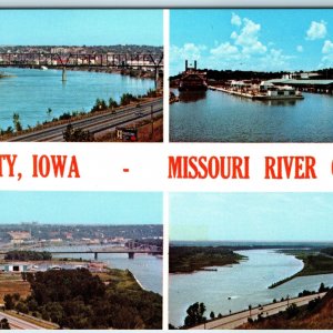 c1960s Sioux City, IA Greetings Multi Vu Cimmarina Harbor Railway Bridge PC A236