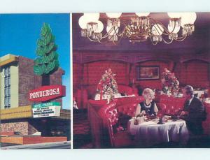 Pre-1980 RESTAURANT AT PONDEROSA CASINO HOTEL Reno Nevada NV G8810