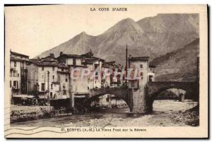 Old Postcard Sospel The old bridge over the Bevera