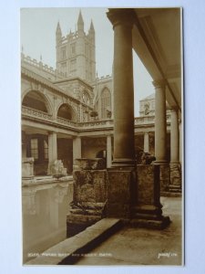 Somerset BATH Roman Bath & Abbey c1915 RP Postcard by Judges