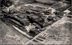 Postcard Aerial View Morrell Pride Meats John Morrell & Co in Ottumwa, Iowa