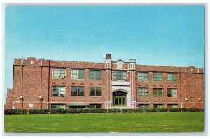 c1960s Sullivan High School Building Exterior Sullivan Indiana Unposted Postcard