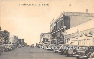 High Street - Clinton, Massachusetts MA Postcard