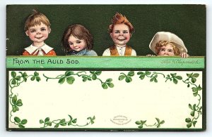 1908 ELLEN CLAPSADDLE ST PATRICK'S DAY POSTCARD EMBOSSED CHILDREN POSTCARD P4332