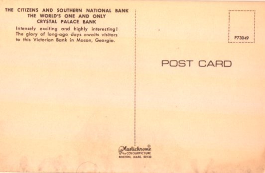 Macon postcard: Crystal Palace Bank